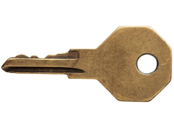 Izolované použitých starý klíč. — Stock fotografie