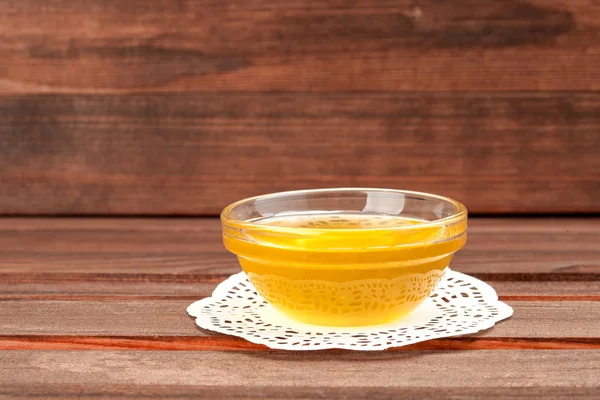 Honey in a glass drinking bowl