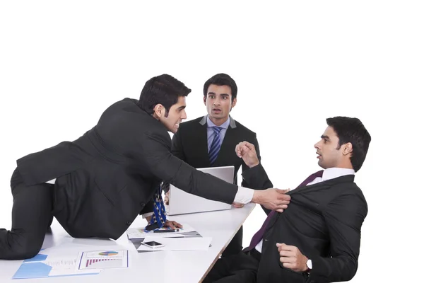 Businessmen getting violent on meeting — Stock Photo, Image