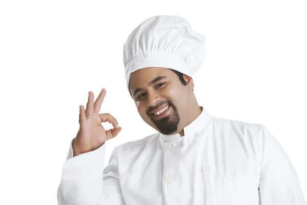 Chef dando ok gesto della mano — Foto Stock