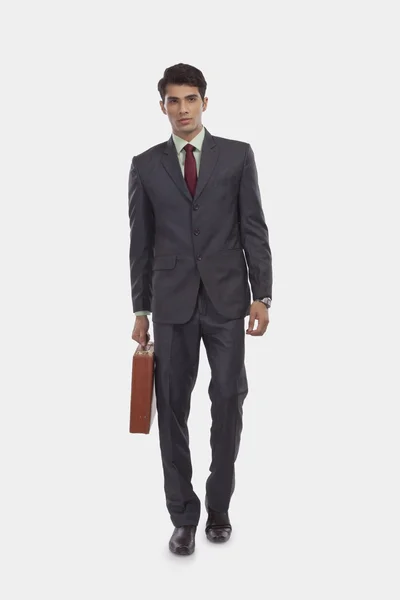 Businessman holding  suitcase — Stock Photo, Image