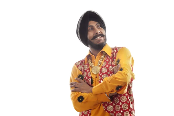 Sikh człowiek uśmiechający się — Zdjęcie stockowe