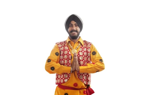 Sikh man grüßt — Stockfoto