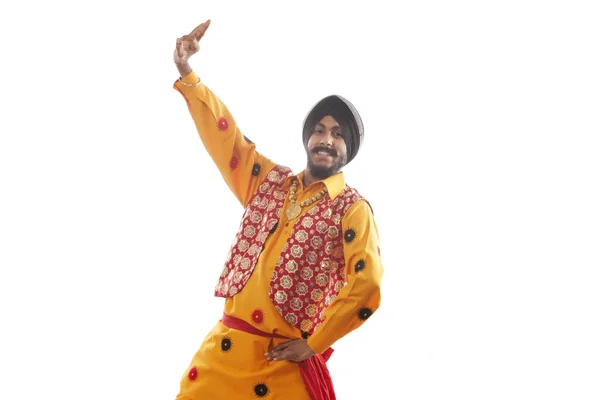 Hombre bailando bhangra — Foto de Stock