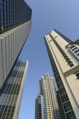Dubai, Birleşik Arap Emirlikleri - Kasım 24: Business Bay manzarası Kasım sabahı 24,2014 Dubai, Birleşik Arap Emirlikleri