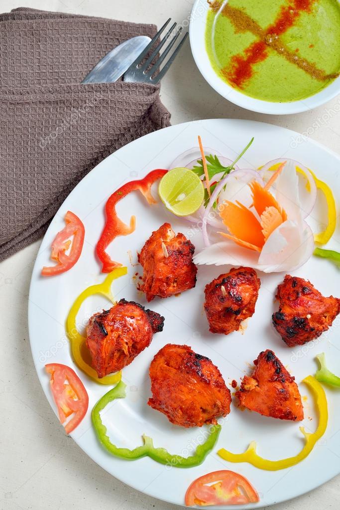 Chicken tikka — Stock Photo © naufalmq 74597895