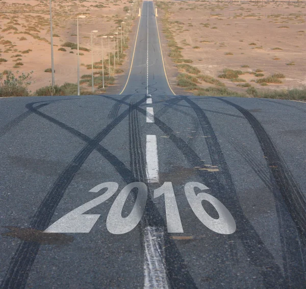 Strada per il nuovo anno - 2016 — Foto Stock