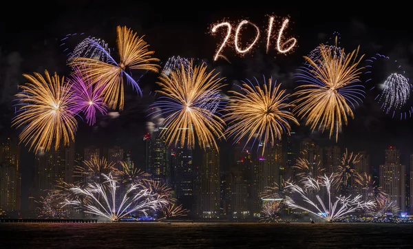 Dubai Newyear fireworks — Stock fotografie