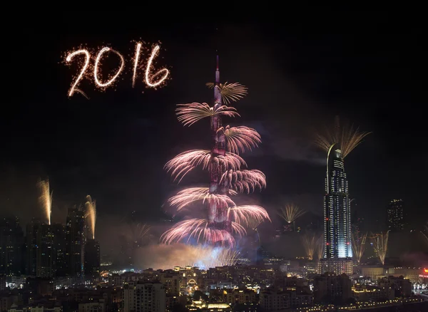 Dubai fuegos artificiales de Año Nuevo —  Fotos de Stock