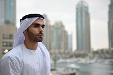 Young confident Emirati man clipart
