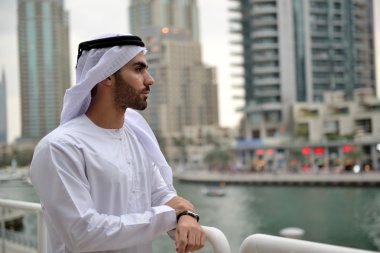 Young confident Emirati man clipart
