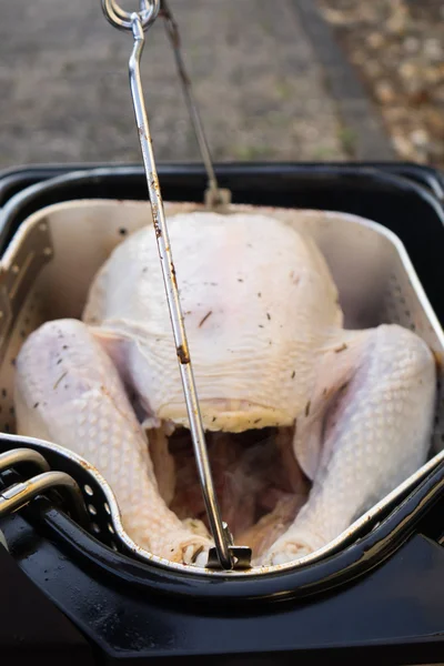 Pavo de Acción de Gracias en Freidora — Foto de Stock