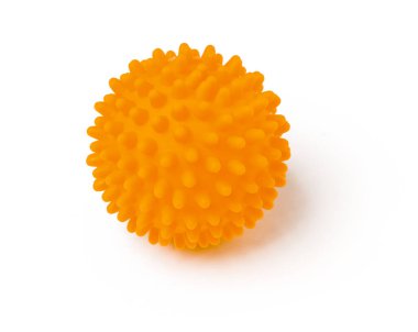 Coronavirus enfeksiyonu molekülü turuncu masaj topu şeklinde 19 pembeydi. Sarsıntılı lastik top.