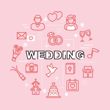 Düğün çok az anahat simgeleri