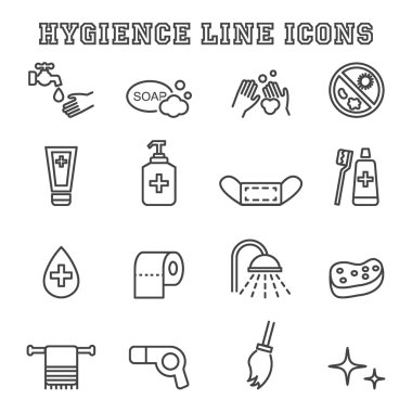 hygiene line icons
