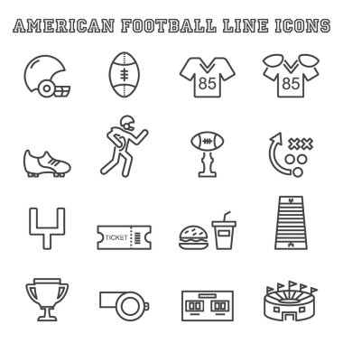 Amerikan futbolu satır simgeler