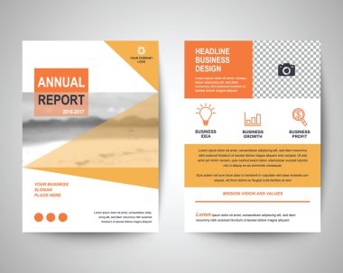 Turuncu flyer a4 şablonu