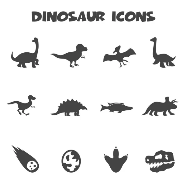Иконы динозавров — стоковый вектор