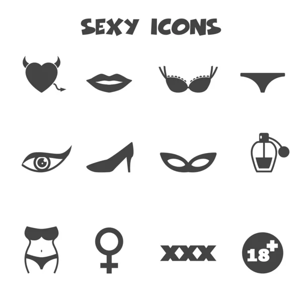 Icônes sexy — Image vectorielle