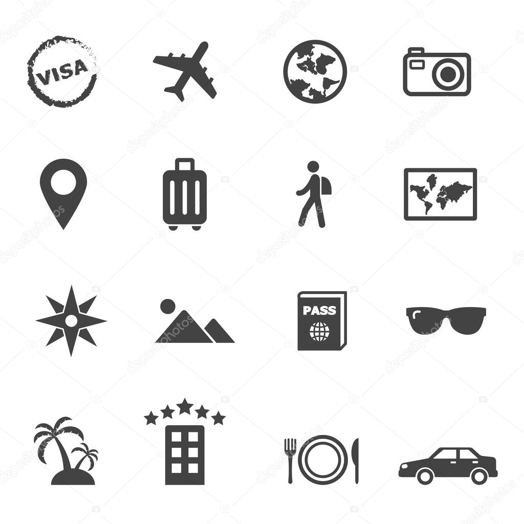 travel and holiday icons