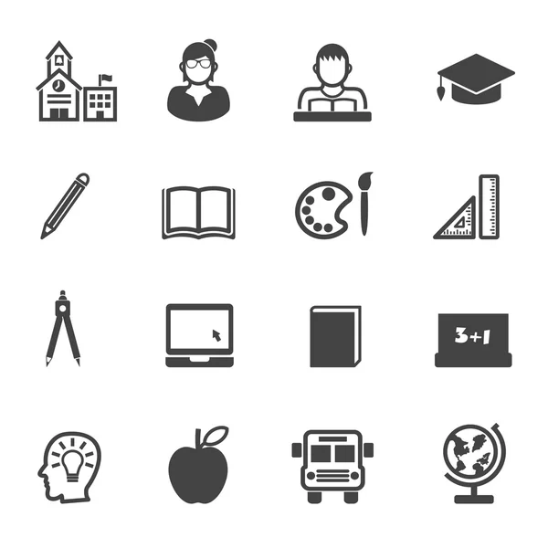 Vzdělání a škola ikony — Stockový vektor