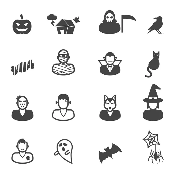 Iconos de Halloween feliz — Vector de stock