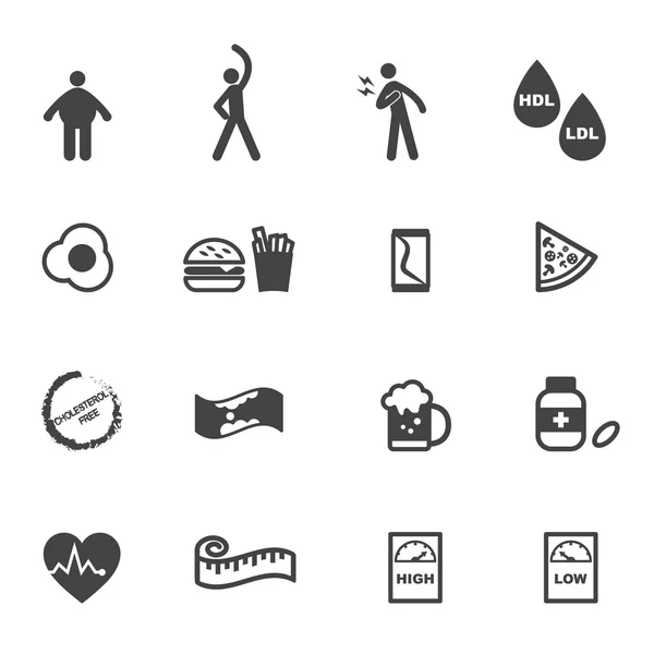 Cholesterol pictogrammen — Stockvector