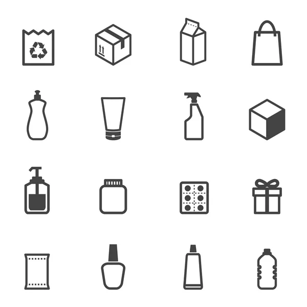 Packaging icons — Stock Vector