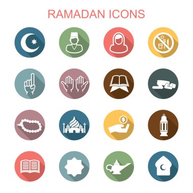 Ramazan uzun gölge simgeler