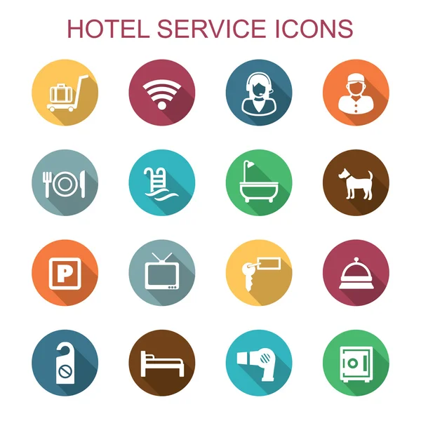Iconos de servicio del hotel — Vector de stock