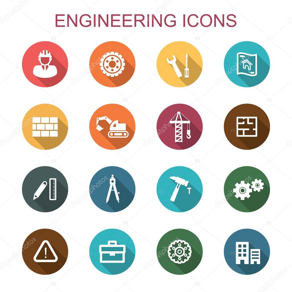 engineering long shadow icons