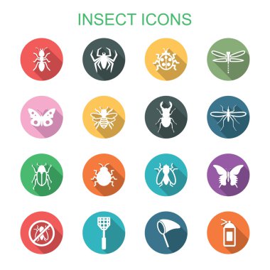 böcek uzun gölge simgeler