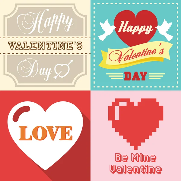 Día de San Valentín tipográfico — Vector de stock