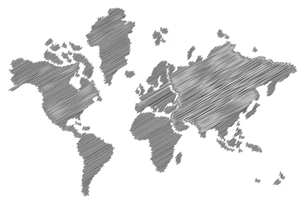 草绘世界地图 — 图库矢量图片