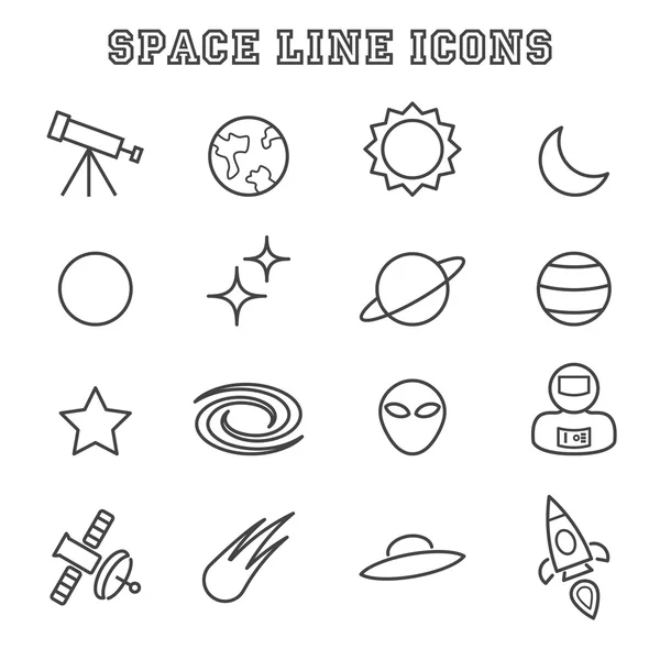 Icônes de ligne d'espace — Image vectorielle