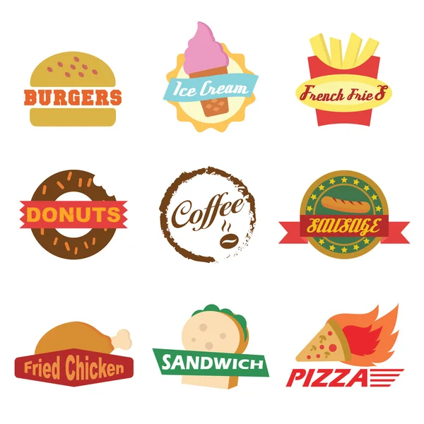 Logo makanan cepat saji Stok Vektor