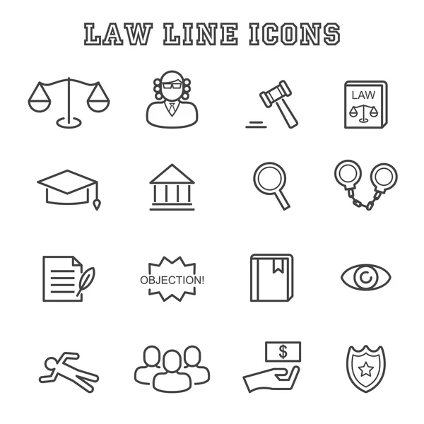 Law line icons — Stock Illustration Law line icons Stock Illustration