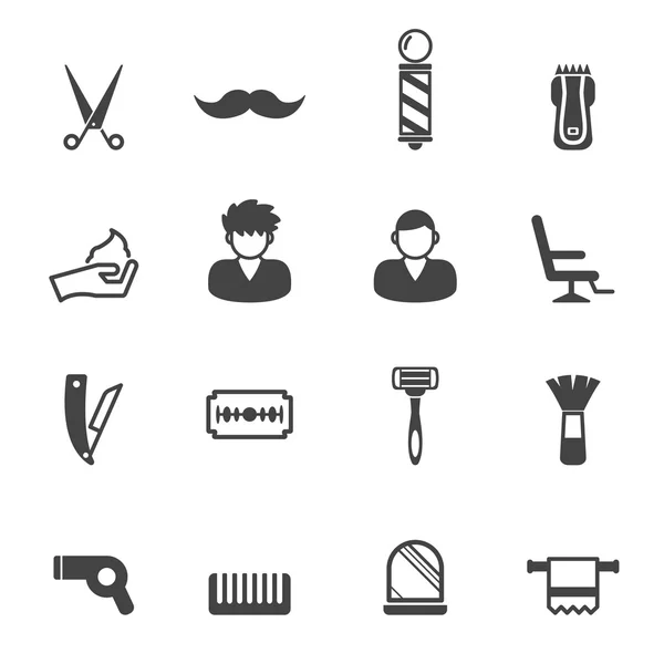 Icônes de coiffeur — Image vectorielle