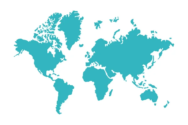 蓝色世界地图 — 图库矢量图片