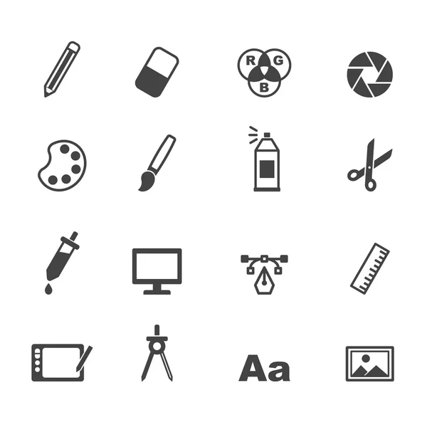 Iconos de diseño gráfico — Archivo Imágenes Vectoriales