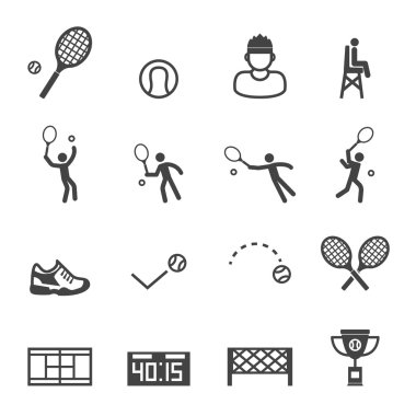 tennis icons clipart