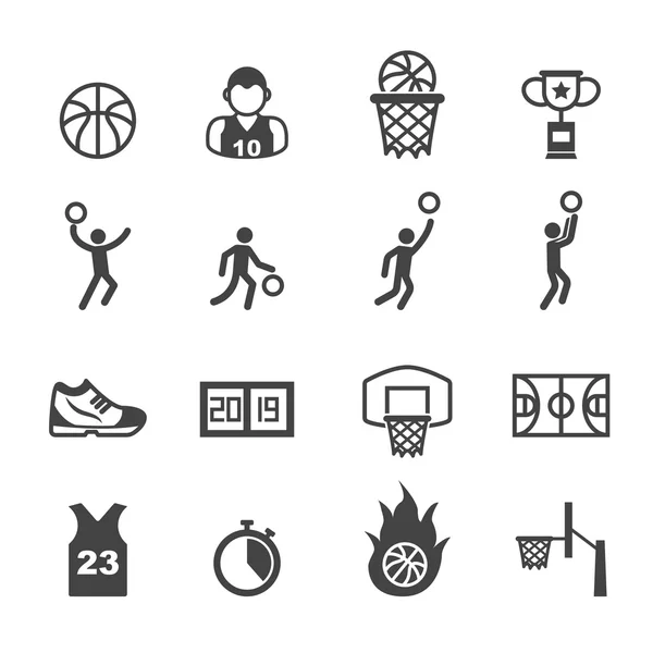 Icônes de basket-ball — Image vectorielle