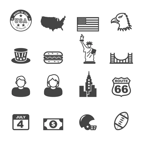 America icons — Stok Vektör