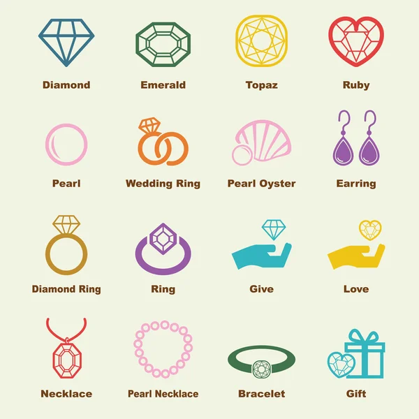 Jewelry elements — Stockvector