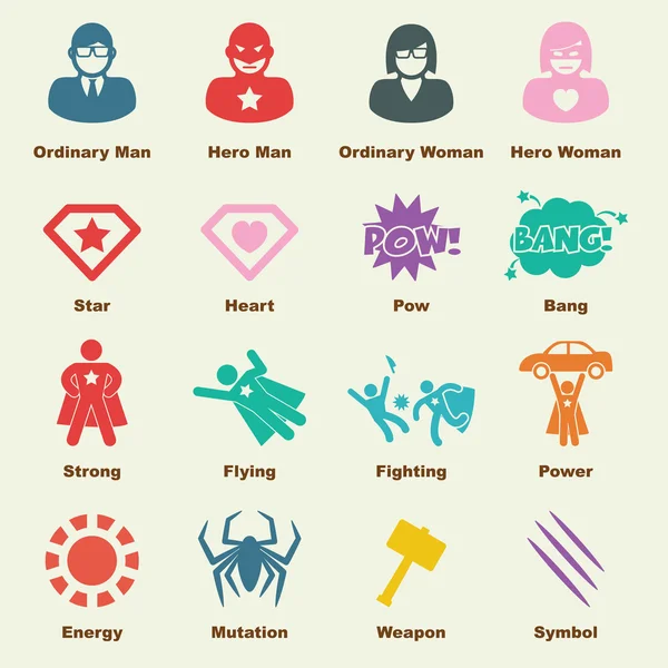 Superhero elements — Stock Vector