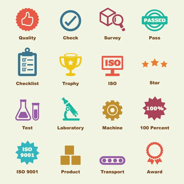 Elementos de control de calidad — Archivo Imágenes Vectoriales
