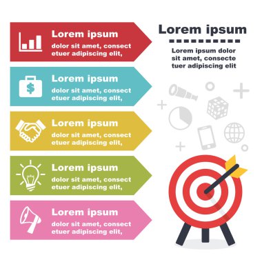iş hedefi Infographic şablonları