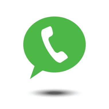 phone on green bubble speech 