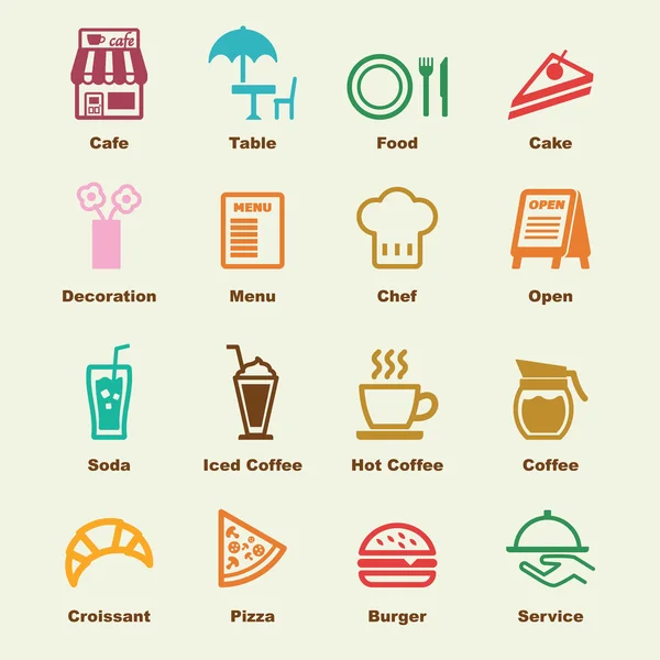 Cafe elements — Stock Vector