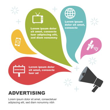 advertising infographic templates clipart